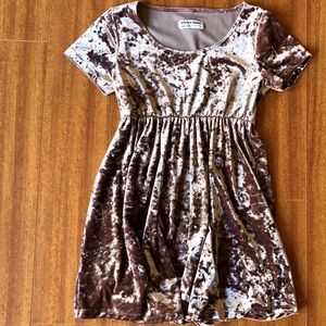American Apparel Grey Crushed Velvet Dress!
